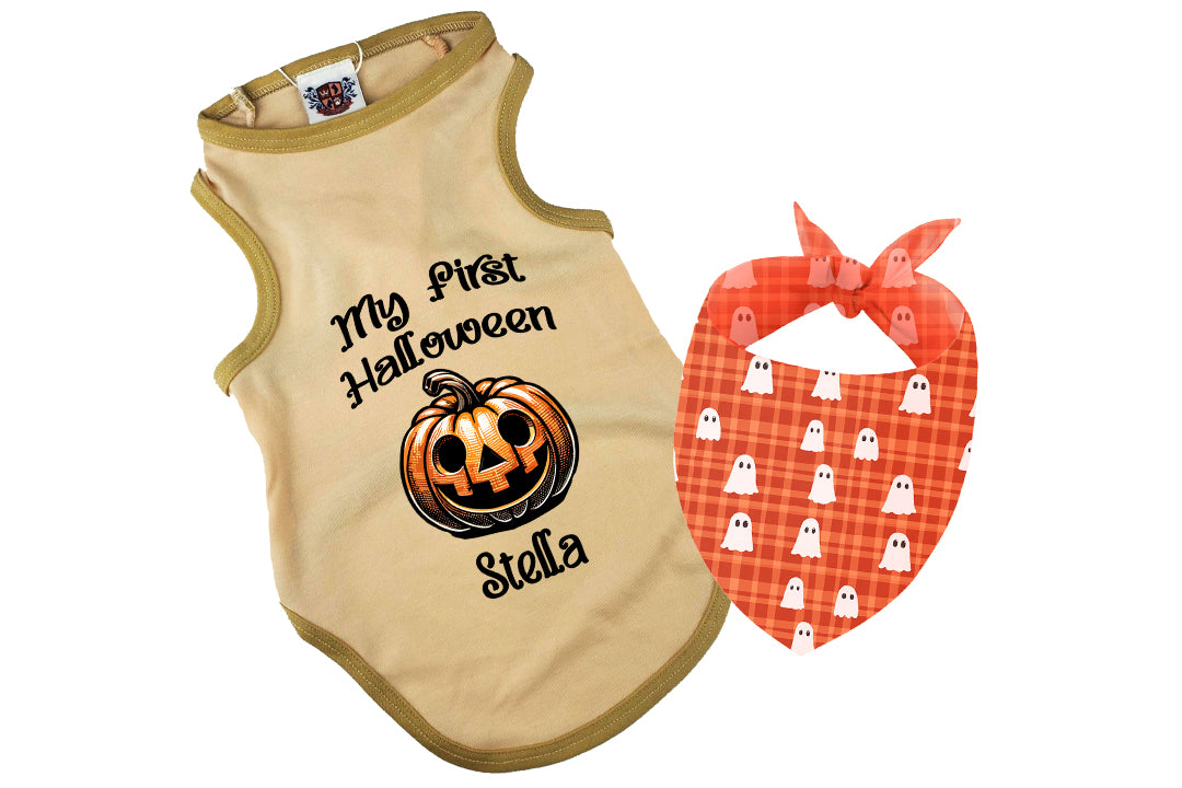 Halloween Dog Bandana Costume | Personalized My First Halloween